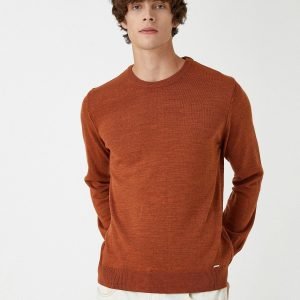 Gray Knitwear Sweater Crew Neck